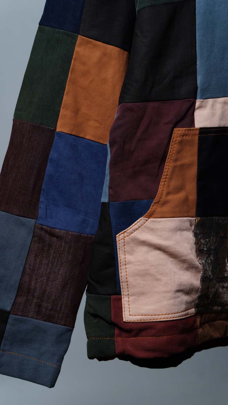 Upcycled Patchwork Jacket Size M - Picture 4 of 7